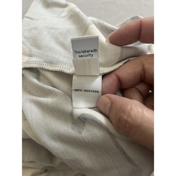 Diane Von Furstenberg Silk Geometric Print Tent Midi Dress Womens Size 6 Gray - Picture 4 of 10